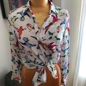 Anthropologie Maeve 100% Silk Blouse sz 0